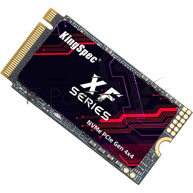 Твердотельный накопитель/ Kingspec SSD XF-1TB 2242, 1024GB, M.2(22x42mm), NVMe, PCIe 4.0 x4, R/W 4900/4600MB/s, IOPs н.д./н.д., TBW 1200, DWPD 1.07 (3 года)