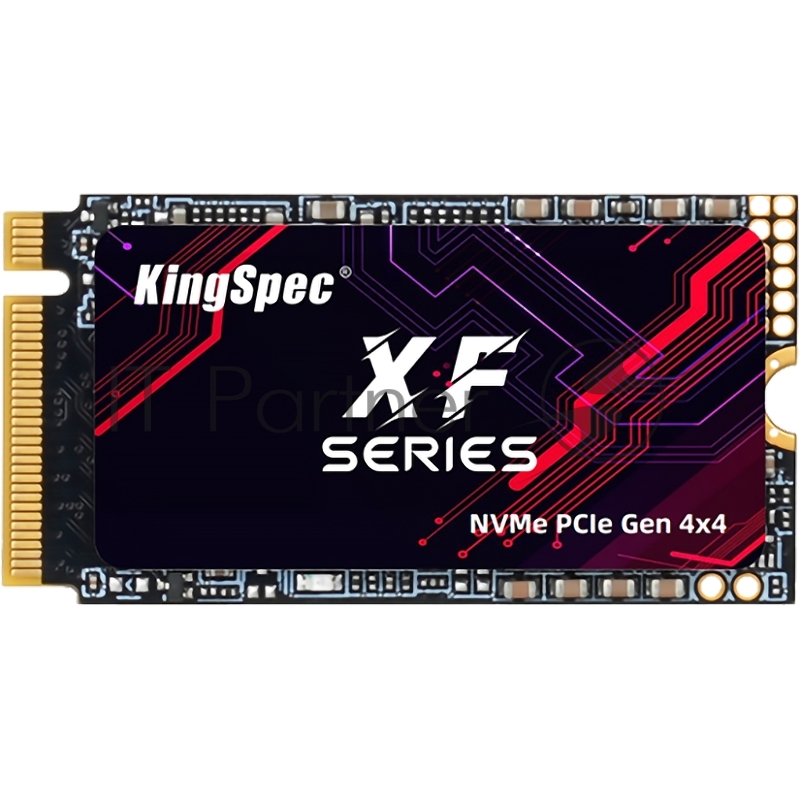 Твердотельный накопитель/ Kingspec SSD XF-1TB 2242, 1024GB, M.2(22x42mm), NVMe, PCIe 4.0 x4, R/W 4900/4600MB/s, IOPs н.д./н.д., TBW 1200, DWPD 1.07 (3 года)