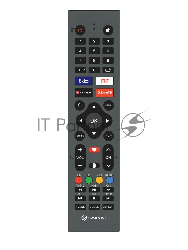Телевизор LED RASKAT 32 32H1200B /HD/WildRed/1+8 Гб/