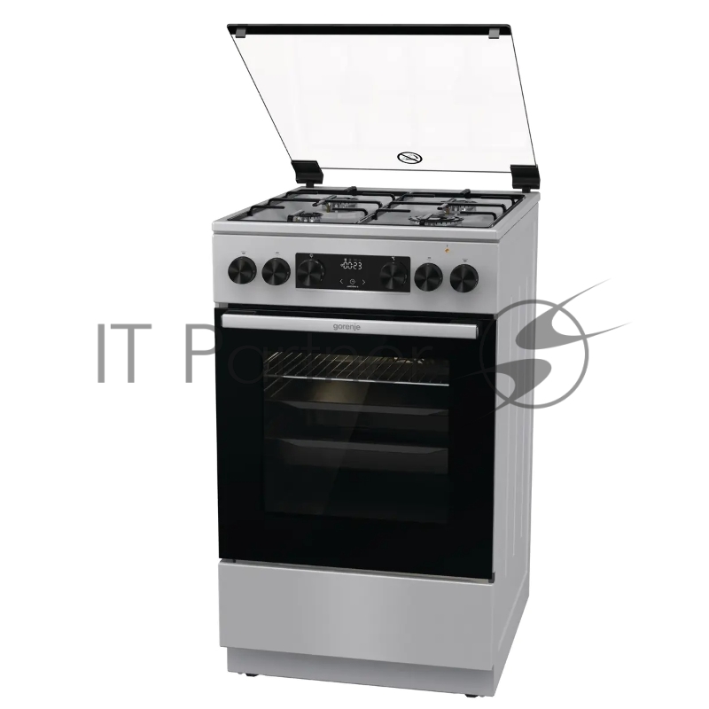 Плита комбинированная Gorenje GK5C61XJ нержавеющая сталь, конфорок 4 шт, духовка 62 л, 50 см x 85 см x 59.4 см
