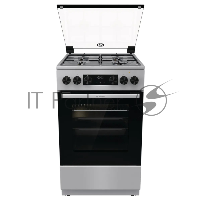 Плита комбинированная Gorenje GK5C61XJ нержавеющая сталь, конфорок 4 шт, духовка 62 л, 50 см x 85 см x 59.4 см