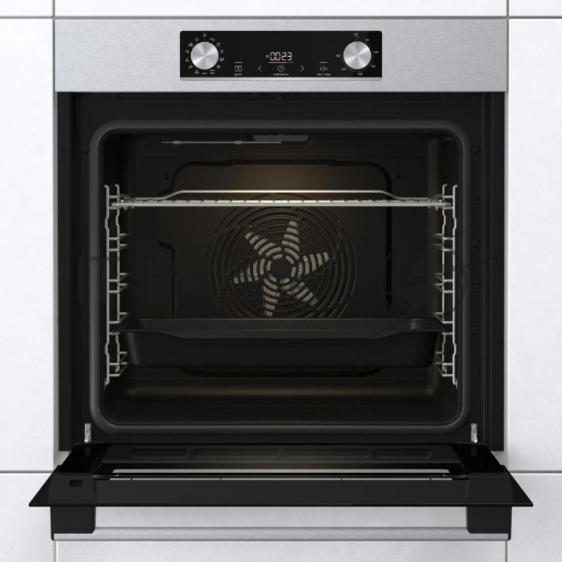 Встраиваемый электрический духовой шкаф Gorenje BO6737E02X, 77 л, 300 °C, конвекция, электрический гриль, класс A