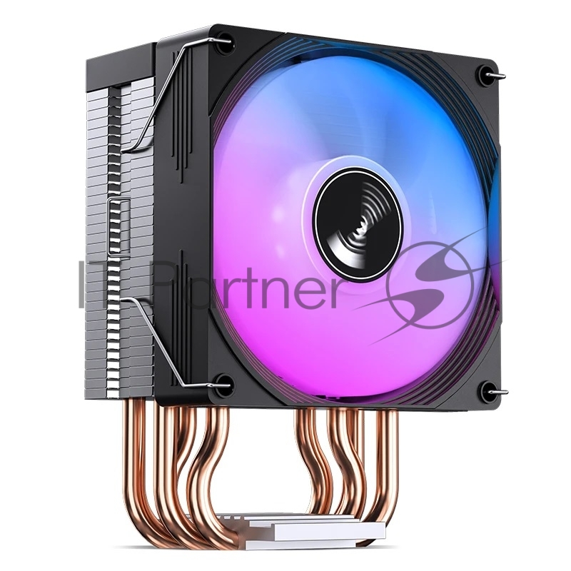 Кулер для процессора CPU Cooler JONSBO CR-1300 EVO Color (160W, 4-pin PWM, 128mm, Al/Cu, 4x6mm, ARGB, 1x90mm, 42CFM, 28.2dBA, 2000RPM, S: 1851/1700/1200/115X, AM4/AM5 Black)