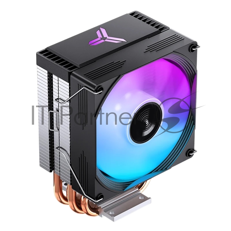 Кулер для процессора CPU Cooler JONSBO CR-1300 EVO Color (160W, 4-pin PWM, 128mm, Al/Cu, 4x6mm, ARGB, 1x90mm, 42CFM, 28.2dBA, 2000RPM, S: 1851/1700/1200/115X, AM4/AM5 Black)