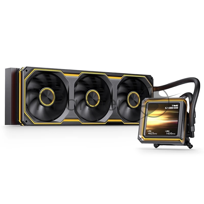 Система жидкостного охлаждения Water Cooling System JONSBO TX-360 Black (325W, 360mm, LED, Black, ARGB/ Fans: 3x120mm, 62.4CFM, 37.3dBA, 2400RPM/ Pump height 70.6mm, 5000RPM, Rad thickness 27mm/ S: 1851, 17XX, 1200, 115X, AM5, AM4)