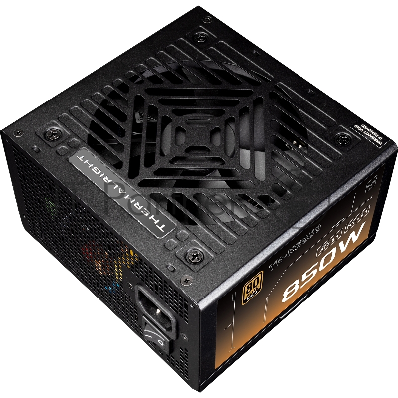 Блок питания 850W Power Supply Thermalright, 850W 80+ Gold (ATX, 3.1, PCIe 5.1, Full modular, 1x24(20+4)pin, 2xCPU 8(4+4)pin, 2xPCIe*2 8(6+2)pin, 1x12V-2x6, 8xSATA3, 3xMOLEX4pin, Active, 120x120mm, 150x140x86mm, APFC, OVP, UVP, SCP, OCP, OTP, OPP, bl