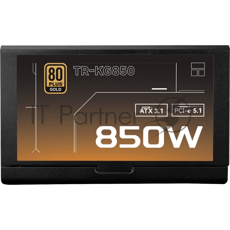 Блок питания 850W Power Supply Thermalright, 850W 80+ Gold (ATX, 3.1, PCIe 5.1, Full modular, 1x24(20+4)pin, 2xCPU 8(4+4)pin, 2xPCIe*2 8(6+2)pin, 1x12V-2x6, 8xSATA3, 3xMOLEX4pin, Active, 120x120mm, 150x140x86mm, APFC, OVP, UVP, SCP, OCP, OTP, OPP, bl