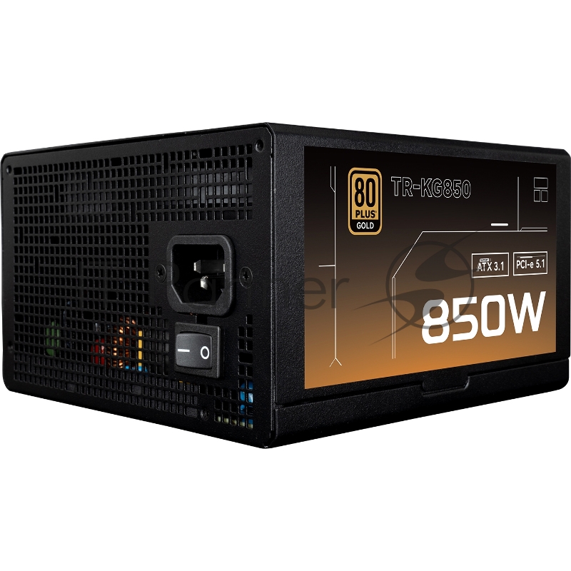 Блок питания 850W Power Supply Thermalright, 850W 80+ Gold (ATX, 3.1, PCIe 5.1, Full modular, 1x24(20+4)pin, 2xCPU 8(4+4)pin, 2xPCIe*2 8(6+2)pin, 1x12V-2x6, 8xSATA3, 3xMOLEX4pin, Active, 120x120mm, 150x140x86mm, APFC, OVP, UVP, SCP, OCP, OTP, OPP, bl