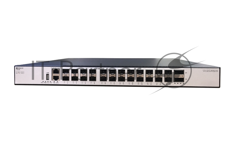 Управляемый L3 коммутатор Origo OS6226/A1A 24х10GBase-X SFP+, 2х100GBase-X QSFP28, консольный порт RJ-45, комплект для установки в 19 стойку