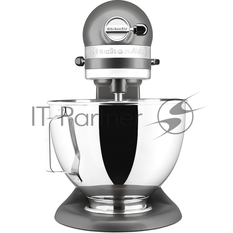 Настольный миксер KitchenAid 5KSM95PSECU планетарное смешивание, 10 скоростей, объем чаши 4.3 л, откидной блок, цвет серебристый