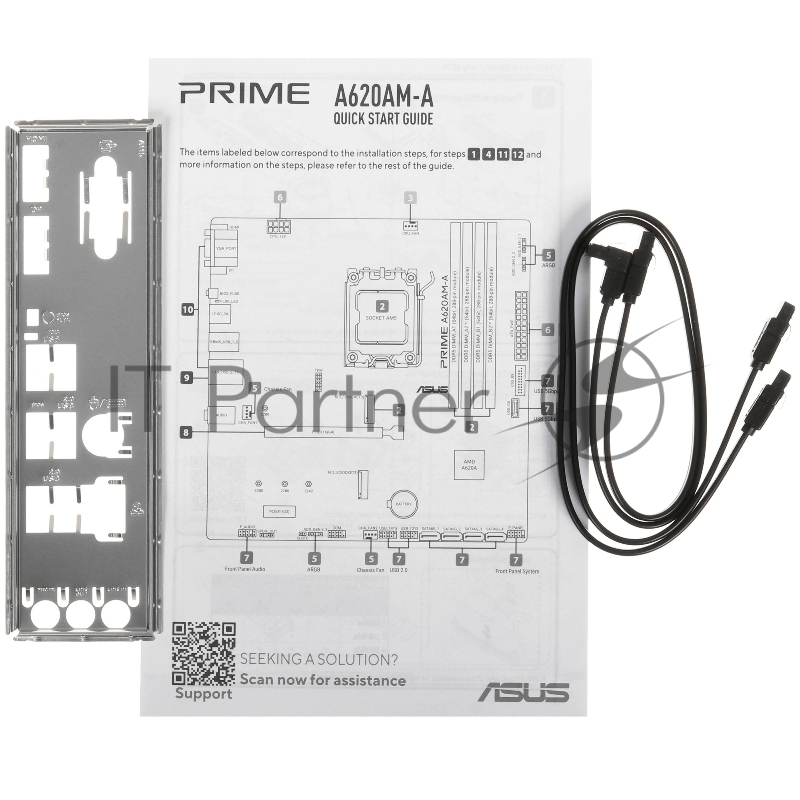 ASUS PRIME A620AM-A-CSM, AM5, A620A, 4*DDR5, 4*SATA, 2*M.2, 2*USB 3.2, 4*USB 2.0, 1*PCIx16, 1*PCIx1, DP+VGA+HDMI, mATX