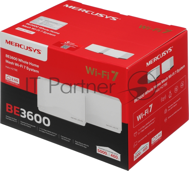 Домашняя Mesh-система Wi-Fi Mercusys Halo H27BE(2-pack)