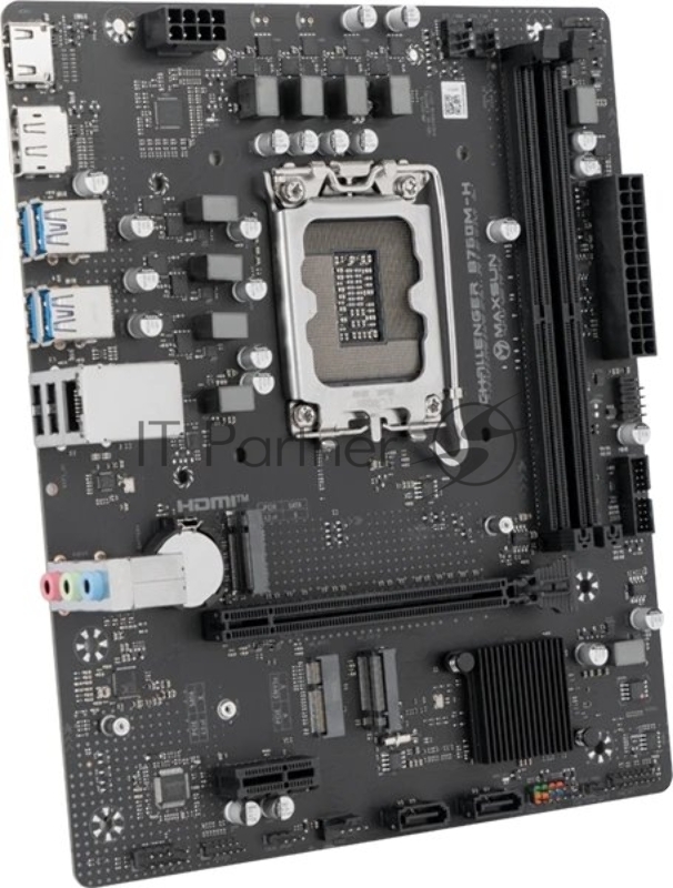 Материнская плата MAXSUN Challenger B760M-H, LGA 1700, Intel B760, 2xDDR4, 2xSATA, 2xM.2, 1xPCIe 4.0 x16, DisplayPort, HDMI, 1x1Gb LAN, 3x3.5 мм, 5.1, microATX