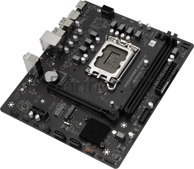Материнская плата MAXSUN Challenger B760M-H, LGA 1700, Intel B760, 2xDDR4, 2xSATA, 2xM.2, 1xPCIe 4.0 x16, DisplayPort, HDMI, 1x1Gb LAN, 3x3.5 мм, 5.1, microATX