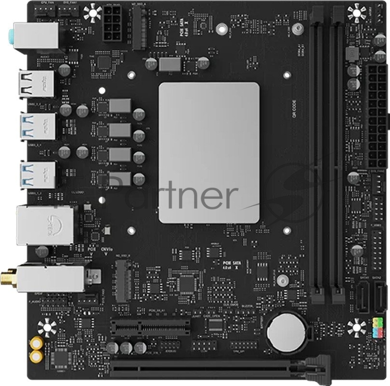 Материнская плата Maxsun MS-MoDT 205H D4 WIFI 205H, SoC, 2xDDR4, 1*PCIEx16, 1*PCIEx4, 1*PCIEx1, 4*M.2, 6*USB3.2Gen1, 6*USB2.0, 2*SATA3.0, 1G, M-ATX, RTL