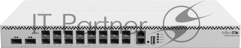 Коммутатор MikroTik CRS518-16XS-2XQ-RM, 16×25 Гбит/с SFP28 + 2×100 Гбит/с QSFP28, управляемый