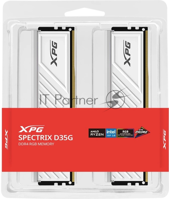 Память DDR4 2x8GB 3200MHz A-Data AX4U32008G16A-DTWHD35G XPG Spectrix D35G RGB RTL Gaming PC4-25600 CL16 DIMM 288-pin 1.35В single rank с радиатором Ret