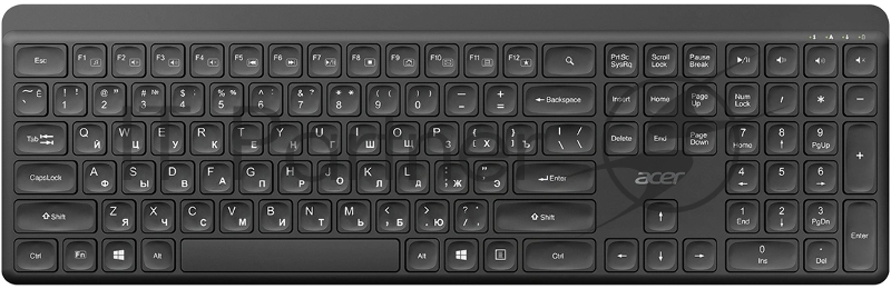 Клавиатура Acer OKR501 черный USB беспроводная Multimedia (ZL.KBD11.00N)