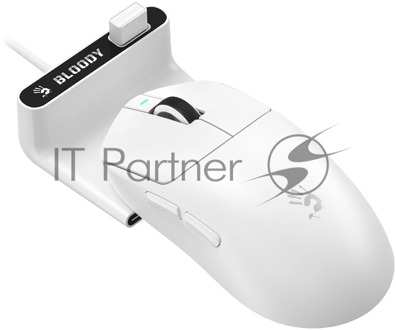 Мышь A4Tech Bloody R77 Ultra Dock белый оптическая 20000dpi беспров. USB 5but