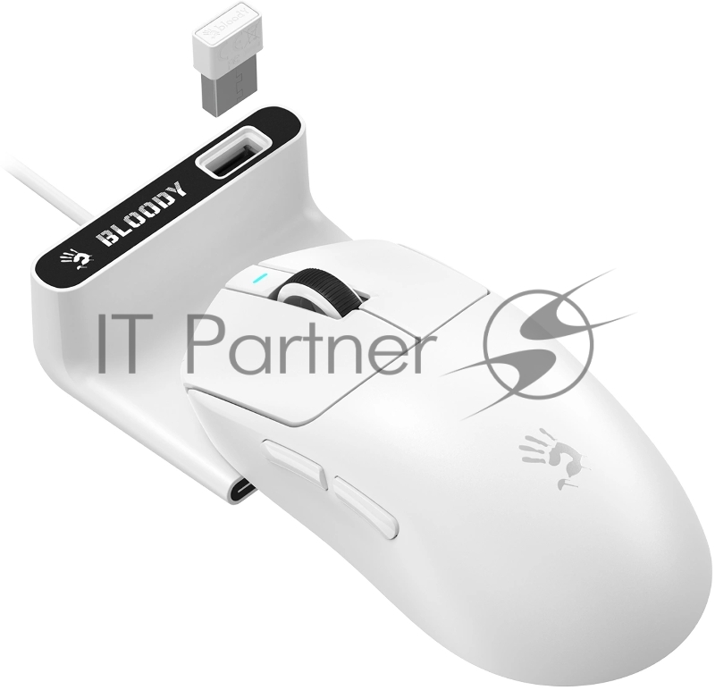 Мышь A4Tech Bloody R77 Ultra Dock белый оптическая 20000dpi беспров. USB 5but