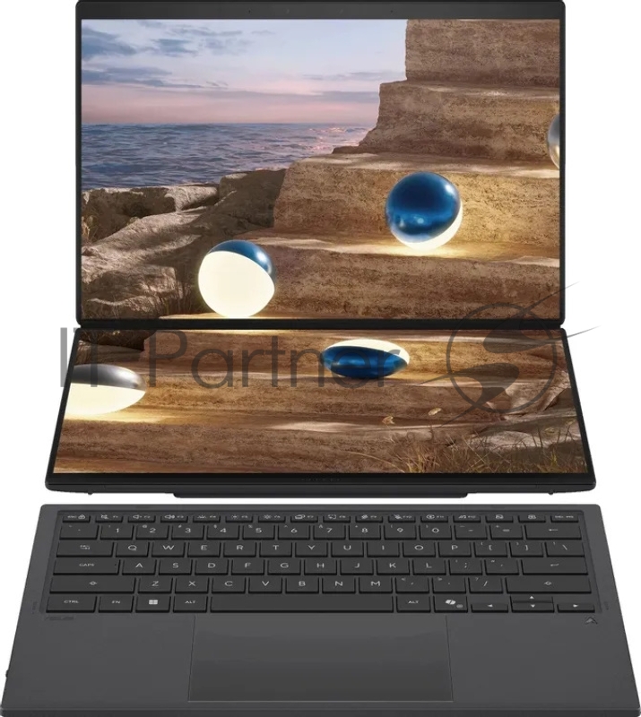 Ноутбук Asus ZenBook Duo UX8407AA-SN538X Core Ultra X9 378H 32Gb SSD1Tb Intel Arc B390 14 OLED Touch 3K (2880x1800) Windows 11 Pro dk.grey WiFi BT Cam (90NB16V1-M00VU0)