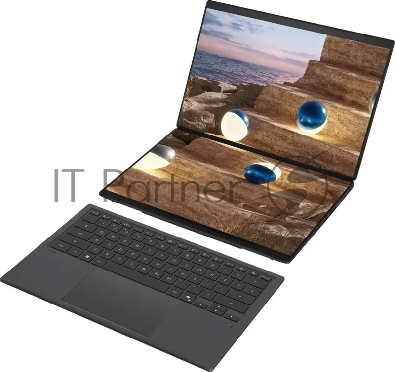 Ноутбук Asus ZenBook Duo UX8407AA-SN538X Core Ultra X9 378H 32Gb SSD1Tb Intel Arc B390 14 OLED Touch 3K (2880x1800) Windows 11 Pro dk.grey WiFi BT Cam (90NB16V1-M00VU0)