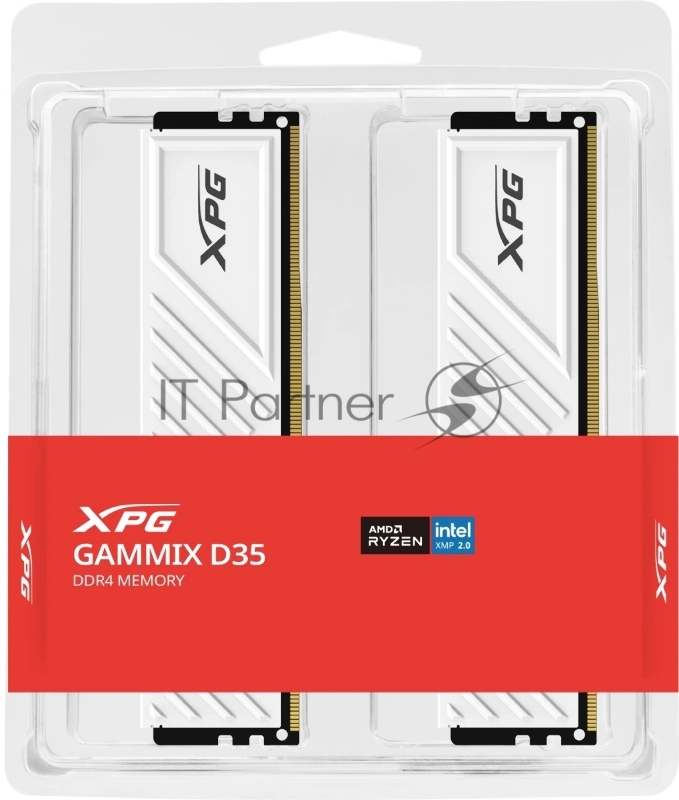 Память DDR4 2x8GB 3200MHz A-Data AX4U32008G16A-DTWHD35 XPG Gammix D35 RTL PC4-25600 CL16 DIMM 288-pin 1.35В single rank с радиатором Ret