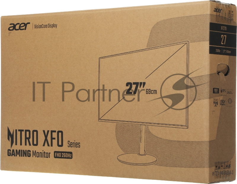 Монитор Acer 27 Nitro XF270W5biiph черный IPS LED 16:9 HDMI матовая HAS Piv 250cd 178гр/178гр 1920x1080 260Hz FreeSync Premium DP FHD 6.16кг