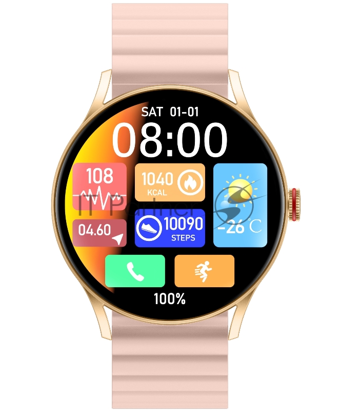 Умные часы iMIKI TG1, 1.43 AMOLED, Bluetooth 5.2, IP68, розовый