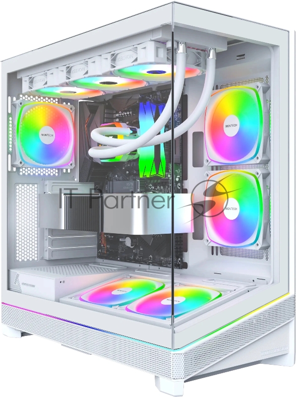 Корпус Montech SKY 3 белый без БП ATX 8x120mm 5x140mm 2xUSB3.0 audio bott PSU