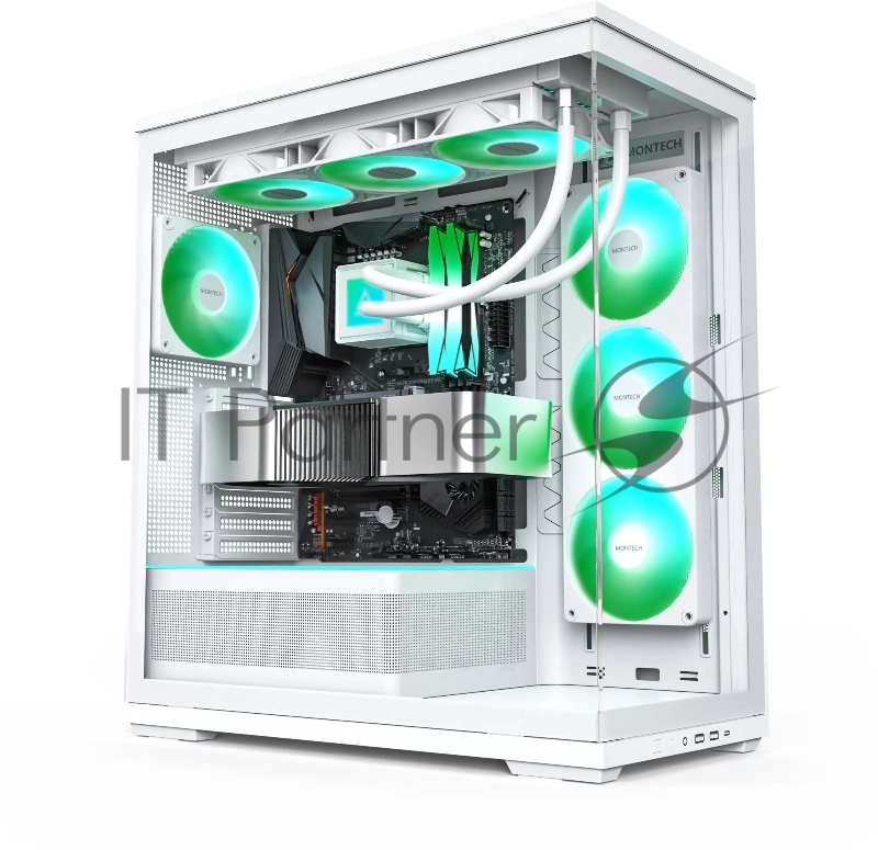 Корпус Montech TG3 белый без БП ATX 9x120mm 4x140mm 2xUSB3.0 audio bott PSU