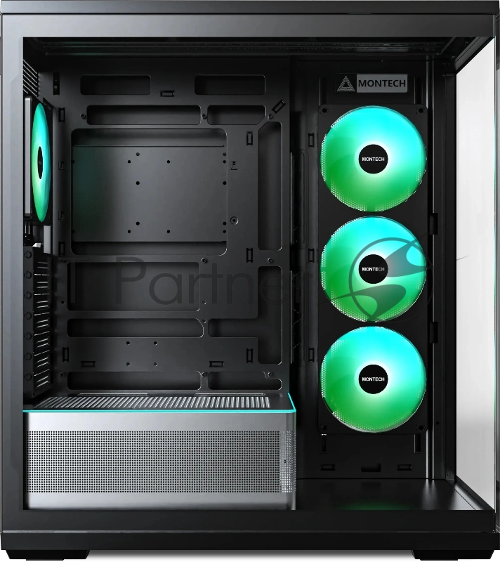 Корпус Montech TG3 черный без БП ATX 9x120mm 4x140mm 2xUSB3.0 audio bott PSU