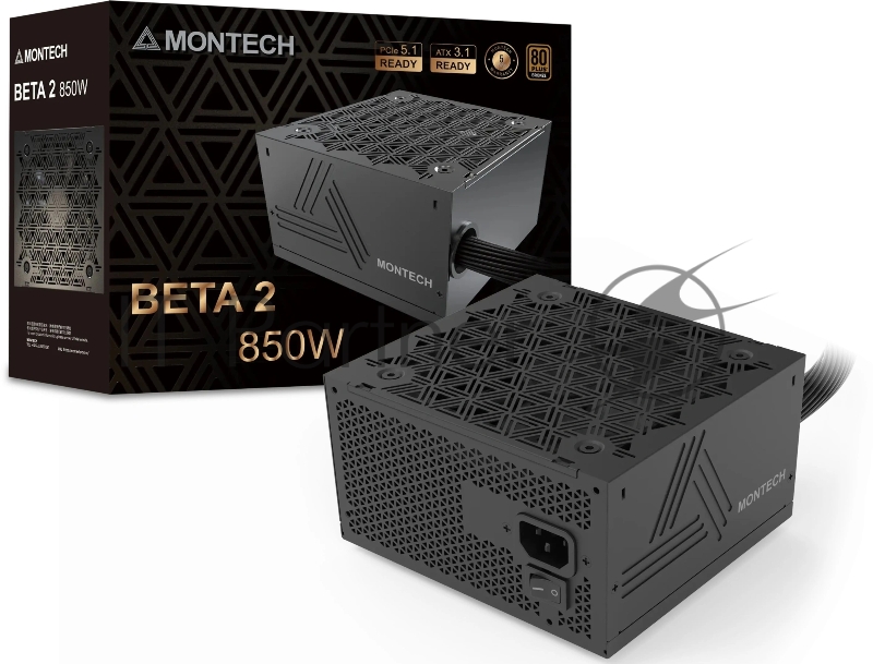Блок питания Montech ATX 850W BETA 2 80+ bronze (20+4pin) APFC 120mm fan 6xSATA RTL