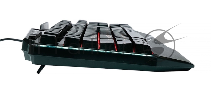 Проводная игровая клавиатура Gembird KB-G450L, полноразмерная, 104кл+4доп, 12Fn, подсветка 3 цвета, подставка для тел, 1.5м, черная