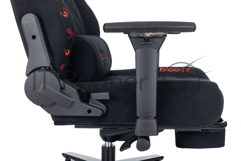 Кресло игровое A4Tech Bloody GC-670 черный искусственная замша с подголов. крестов. металл подст.для ног