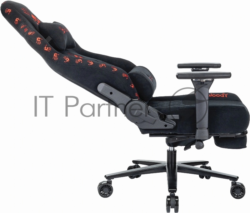 Кресло игровое A4Tech Bloody GC-670 черный искусственная замша с подголов. крестов. металл подст.для ног