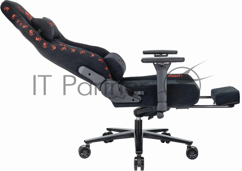 Кресло игровое A4Tech Bloody GC-670 черный искусственная замша с подголов. крестов. металл подст.для ног