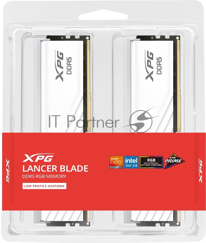 Память DDR5 2x16GB 6000MHz A-Data AX5U6000C2816G-DTLABRWH XPG Lancer Blade RGB RTL Gaming PC5-44800 CL28 DIMM 288-pin 1.4В single rank Ret
