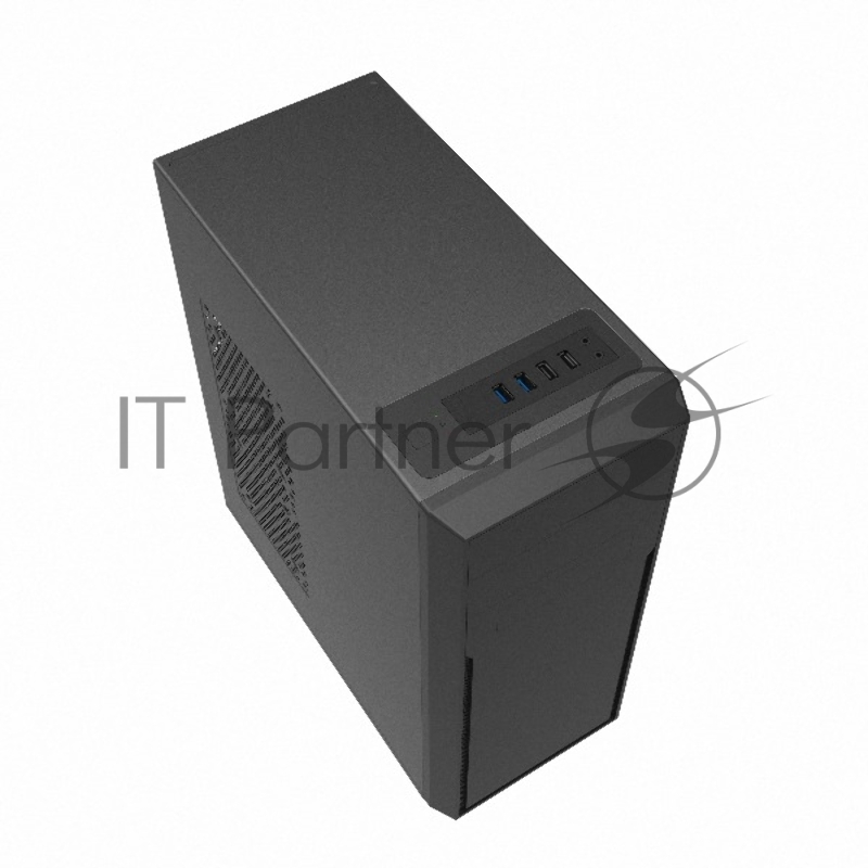 Корпус c блоком питания 600 Ватт Case Foxline FL-302-FZ600-U32 ATX case, black, w/PSU 600W, w/2xUSB2.0+2xUSB3.0, w/pwr cord, w/o FAN