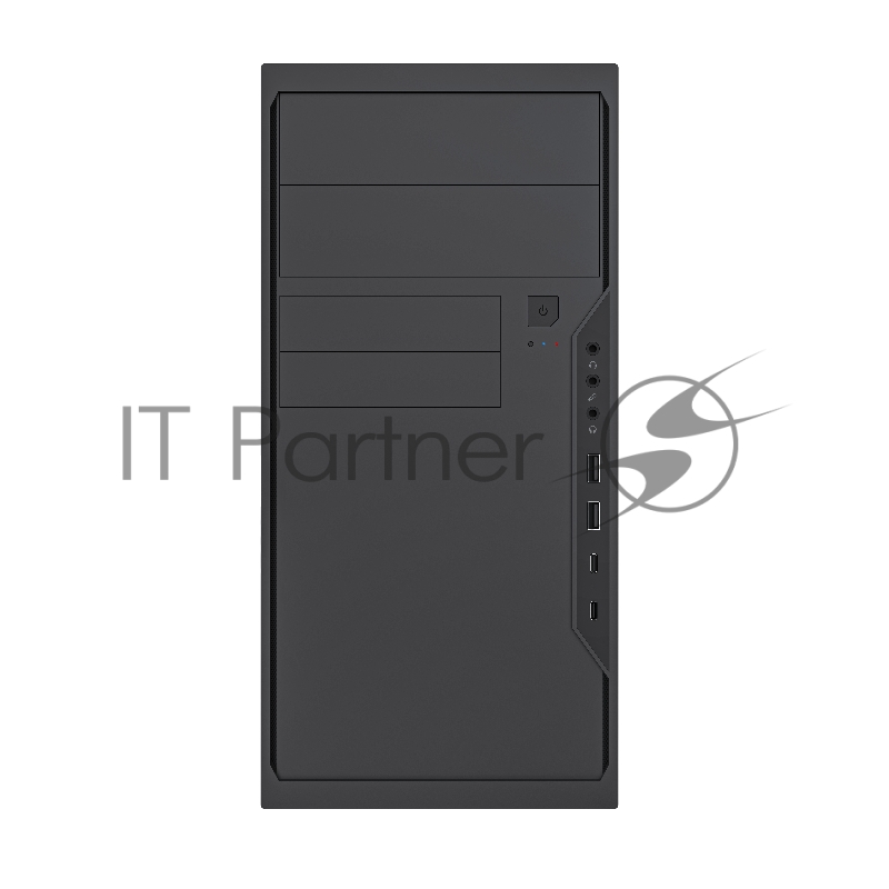 Корпус с блоком питания 500Вт Case Foxline FL-733R, mATX, 2x5.25EXT, 2x3.5EXT, 5x3.5INT, 2xUSB2.0, 2xUSB-C (19pin), HDA, w/o FAN, w/500W ATX PSU, w/1.2m EU pwr cord