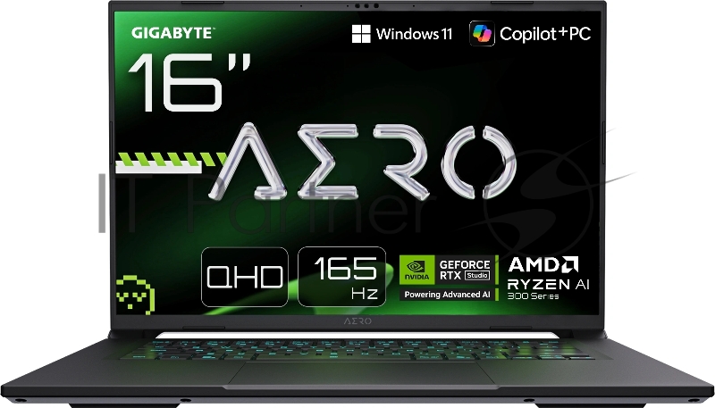 Ноутбук Gigabyte Aero X16 Ryzen AI 9 465 32Gb SSD1Tb NVIDIA GeForce RTX 5070 8Gb 16 IPS QHD+ (2560x1600) без ОС white WiFi BT Cam (4WHN3KZC64DD)