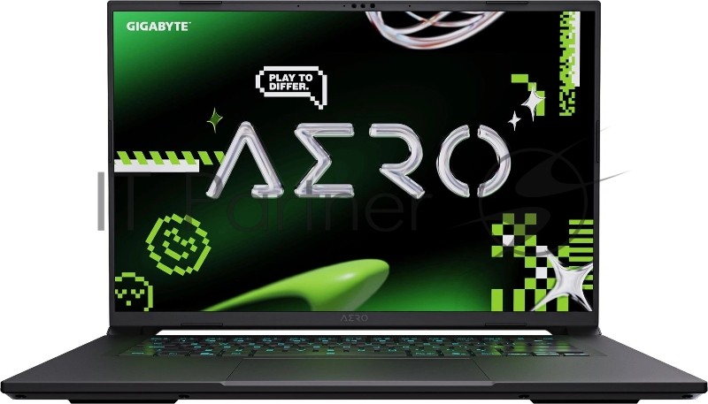 Ноутбук Gigabyte Aero X16 1VH Ryzen AI 7 350 16Gb SSD512Gb NVIDIA GeForce RTX 5060 8Gb 16 IPS QHD+ (2560x1600) без ОС black WiFi BT Cam (1VH93KZC93AD)