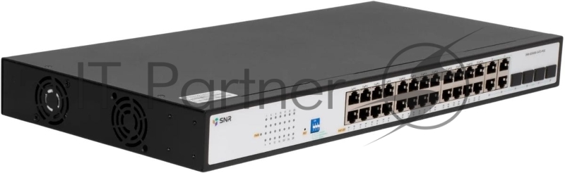 Коммутатор SNR SNR-S2300G-24TC-POE (L2) 24x1Гбит/с 4xКомбо(1000BASE-T/SFP) 24PoE 370W управляемый
