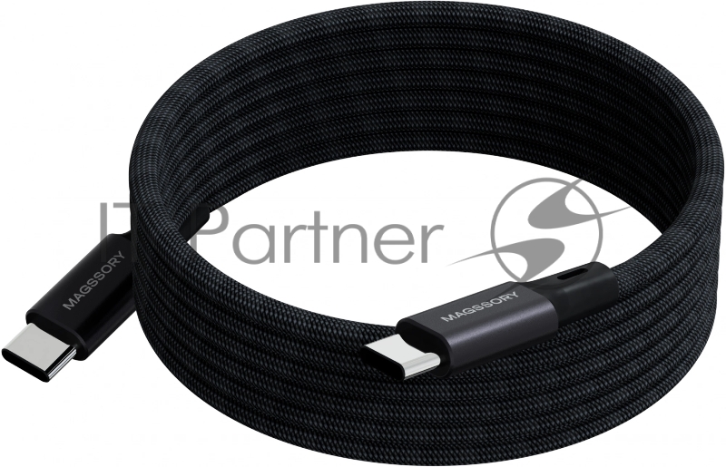 Кабель Magssory CBL001 USB Type-C (m)-USB Type-C (m) 1.2м черный коробка (упак.:1шт)