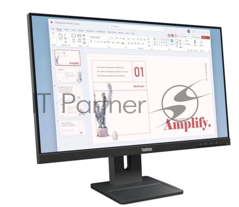 Монитор Lenovo 23,8 E24-40, 16:9, IPS, FHD, 4ms, 250cd, 100Hz, VGA, HDMI, DP, SPK, HAS
