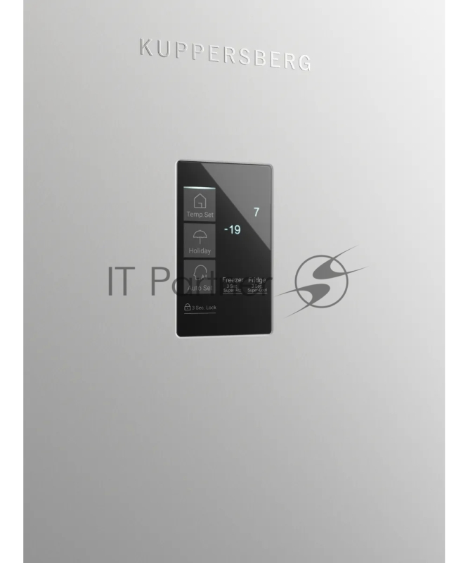 Отдельностоящий Холодильник Kuppersberg RFCN 2017 W, High-Tech, ВхШхГ 199х59.5х63 см, объем 370 (264+106) л, Total No Frost, инверторный компрессор, LED дисплей, LED освещение, супер охлаждение, супер заморозка, режим Отпуск, электронное управление,