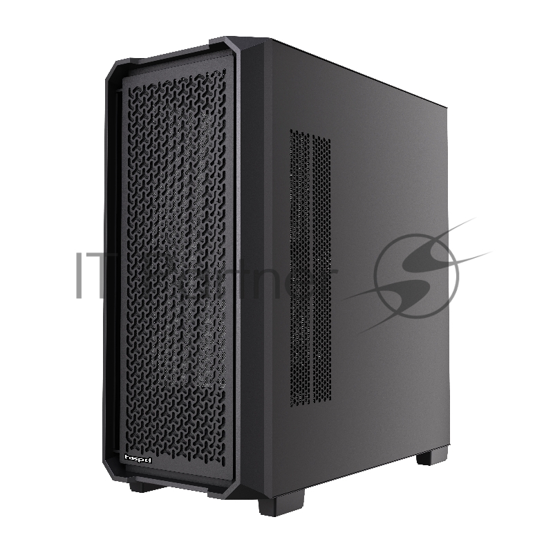 Корпус HSPD F750, Mesh Mid Tower, Black, TG, 0.6 SPCC, no fans, ATX, mATX, mITX 160/405/160mm 3x2.5, 2x3.5, 7xPCI 1xUSB-A 3.0, 2xUSB-A 2.0 450x210x482mm