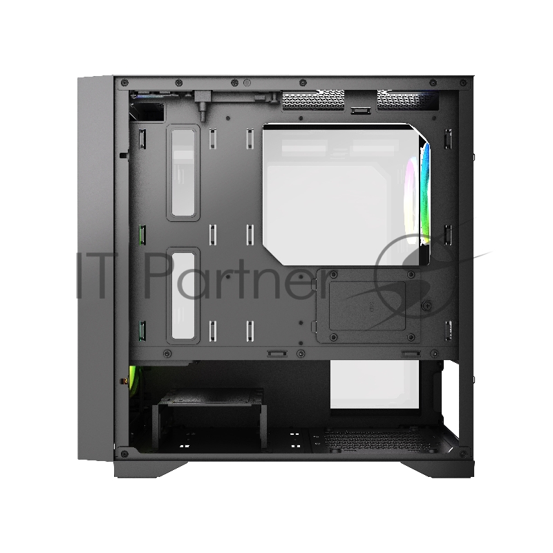 Корпус HSPD M334, Mesh Mini-tower, Black, TG, 0.45 SPCC, 2x140mm ARGB + 1x120mm ARGB mATX, mITX 160/340/184mm 2x2.5, 2x3.5, 4xPCI 1xUSB-A 3.0, 2xUSB-A 2.0 385x200x390mm
