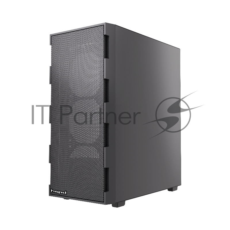 Корпус HSPD M550, Mesh Mid Tower, Black, TG, 0.45 SPCC, no fans ATX, mATX, mITX 160/340/200mm 2x2.5, 2x3.5, 7xPCI 1xUSB-A 3.0, 2xUSB-A 2.0 395x195x450mm