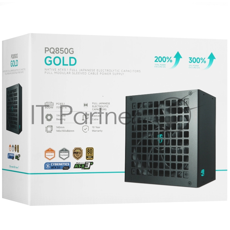 Блок питания Deepcool/GamerStorm PQ850G, 850Вт, 80+ Gold, 120мм, модульный, черный